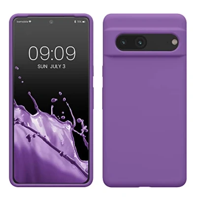 Afbeelding van kwmobile telefoonhoesje geschikt voor Google Pixel 7 Hoesje met siliconen coating Smartphone case in orchidee lila