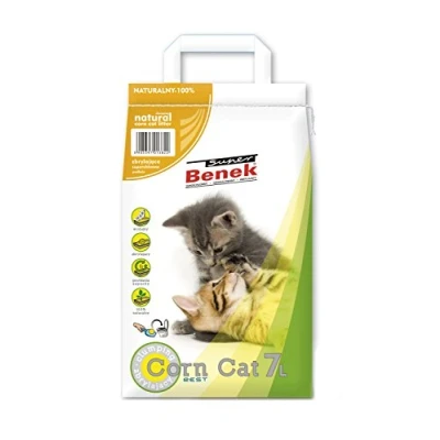 Afbeelding van 7 l (ca. 4,4 kg) Super Benek Corn Cat Natural Kattenbakvulling
