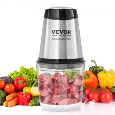 Afbeelding van VEVOR Elektrische keukenmachine, vleesmolen, 300 W, multifunctionele hakmolen, 600 ml vulcapaciteit, staande mixer, mini universele hakmolen voor vlees, uien, babyvoeding, fruit, groenten
