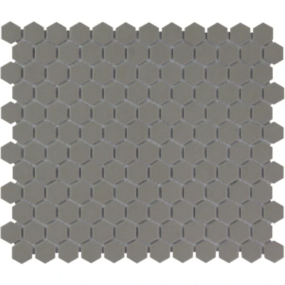 Afbeelding van The Mosaic Factory London Hexagon Dark Grey 2,3x2,6 cm
