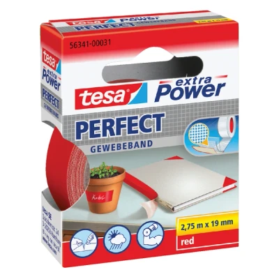 Afbeelding van Plakband Tesa textiel 19mmx2.75m rood