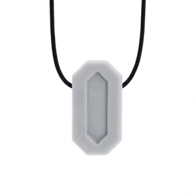 Afbeelding van ARK® Kauwketting in verschillende diktes en vormen met instelbare scheurlijn ATC onderhoudsinstructies Sensory halsketting, bijtblok, kauwen, tandjes, autisme (minibite, zacht lichtgrijs)