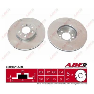 Afbeelding van ABE Remschijven C3B025ABE