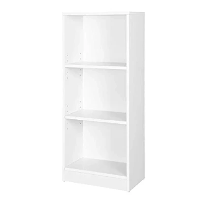 Afbeelding van VASAGLE BBC23WT Boekenkast met 3 vakken, verstelbare planken, wit rek, archiefrek voor woonkamer, kinderkamer en thuiskantoor, 40 x 93 24 cm (B H D) LBC103W,Groot