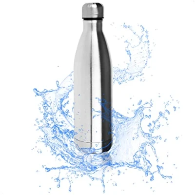 Afbeelding van Robin Goods® RVS drinkfles geïsoleerd hoogwaardige thermo campingfles breukvast en BPA vrij dubbelwandig 750 ml (1 stuk 750ml zonder handvat)
