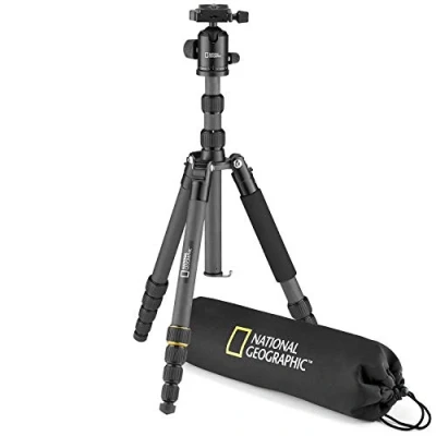 Afbeelding van NATIONAL GEOGRAPHIC Reisset op statief met monopod, koolstofvezel, 5 delige poten, draaisluiting, draagvermogen tot 8 kg, tas, balhoofd, snelsluiting, NGTR004TCF