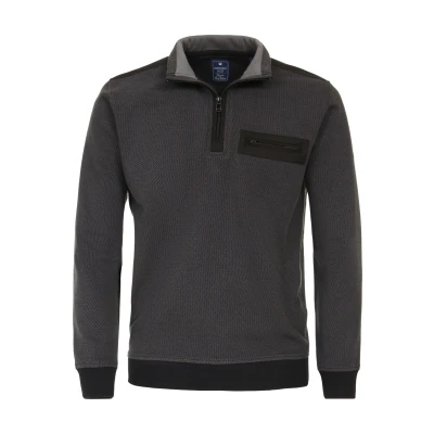 Afbeelding van Redmond Half Zip Sweater zwart, Motief