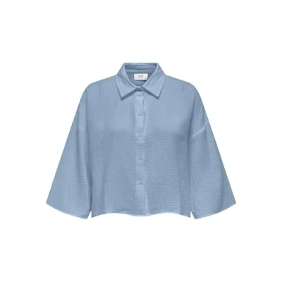 Afbeelding van JDY Jdytheis LIFE 3/4 CROP Overhemdblouse, Dames, Maat: XS, Soft chambray