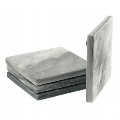 Afbeelding van Overige Merken Marmeren Onderzetters 10X10 Cm 4 Stuks