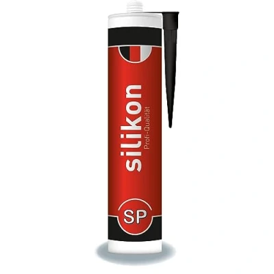 Afbeelding van Sanitair siliconen 310 ml patroon, zwart, voegenkit voor badkamer, douche, keuken, waterdicht met beschermend effect, schimmelbestendig, UV en weerbestendig