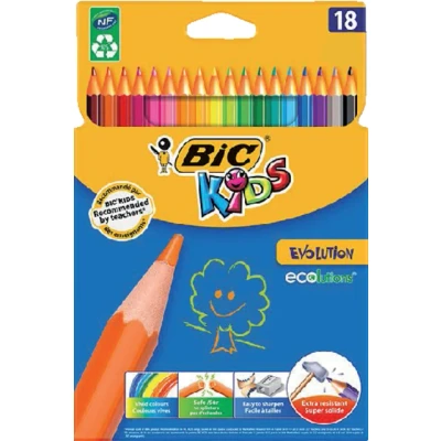 Afbeelding van Kleurpotloden BicKids Evolution ECOlutions ass blister à 18st