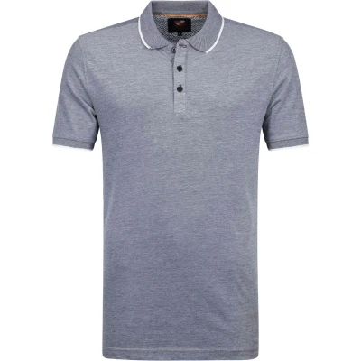 Afbeelding van Suitable Oxford Polo Grijs maat S heren met Modern fit Pasvorm Katoen Herenkleding Poloshirt