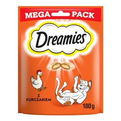 Afbeelding van Dreamies Klassieke kattensnacks met kip, kattenlekkernij knapperige textuur en romige vulling, 2 x 180 g