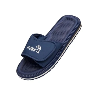 Afbeelding van Kubota Badslippers met Klittenbandsluiting Heren Slippers zomer voor strand Schoenen douche en sauna marine 41