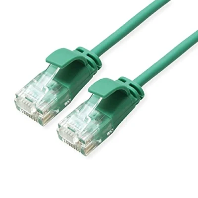 Afbeelding van ROLINE UTP Data Center Patchkabel Cat.6A (Class EA), LSOH, extra dun, groen, 0,15 m