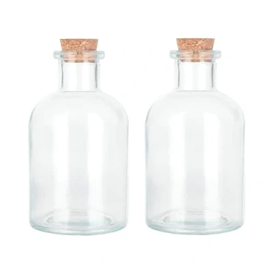 Afbeelding van Magic Season Decoratieve glazen flessen 150 ml ronde (2 stuks)
