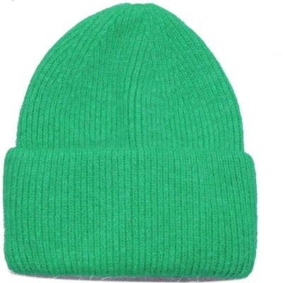 Afbeelding van Mauve wollen muts dames gebreide met brede omslag paars/roze one size beanie STUDIO Ivana