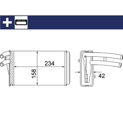 Afbeelding van Kachelradiateur, interieurverwarming MAHLE AH 54 000S