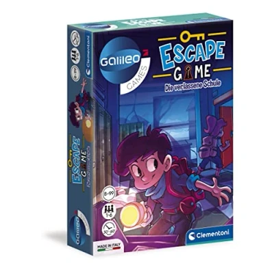 Afbeelding van Clementoni 59228 Escape Game de verlaten school, gezelschapsspel om te knellen en puzzelen, incl. kaarten rekwisieten, ideaal als cadeau, familiespel vanaf 8 jaar, 11,2 x 15,6 3,2