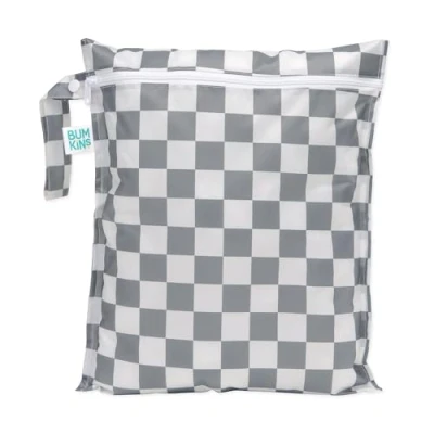 Afbeelding van Bumkins Wet Bag Charchoal Check