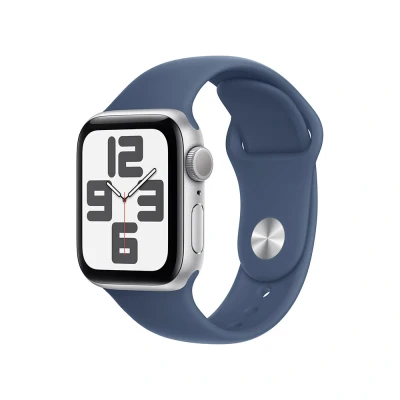 Afbeelding van Apple Watch SE 40mm Silver Aluminium Denim Sport Band S/M (130 180mm)