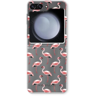Afbeelding van Case Company® hoesje geschikt voor Samsung Galaxy Z Flip5 Flamingo Soft Cover Telefoonhoesje Bescherming aan alle Kanten en Schermrand