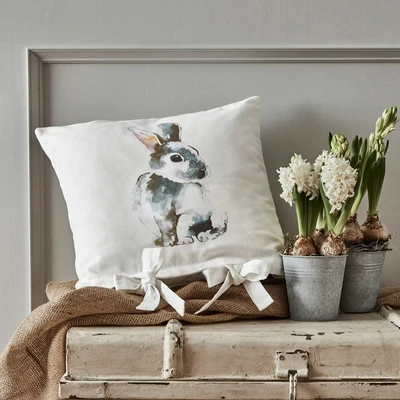 Afbeelding van LOBERON Kussensloop Rabbit wit