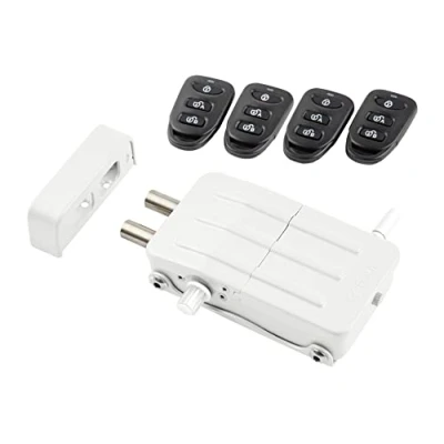 Afbeelding van ARREGUI CI10B E Onzichtbaar deurslot met 4 afstandsbedieningen diefstalbeveiliging anti okupas elektronisch draadloos slot binnengrendel wit