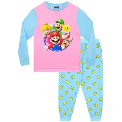 Afbeelding van SUPER MARIO Gamen pyjamas voor meisjes Nachtkleding kinderen Veelkleurig 128