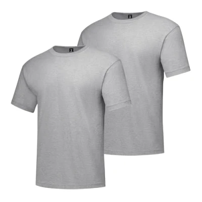 Afbeelding van Hanes Men&#039;s Short Sleeve Beefy T, Light Steel, X Large (Pack of 2)