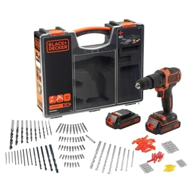 Afbeelding van BLACK+DECKER BDCHD18BOA QW Schroef en klopboormachine 18V incl. 2 accu&#039;s lader