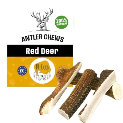 Afbeelding van RF DEER Hondenkluif met hertengewei Een natuurlijke, veilige en gezonde traktatie voor uw hond Verkrijgbaar in verschillende varianten maat XL, 17 19 cm ZACHTE versie 5 stuks