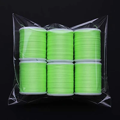 Afbeelding van Tigofly 6 kleuren 150D denier Lichtgevende Vliegbinden Floss Draad glow in the dark 40 yards Polyester Filament Garen Lijn Materialen (Groen)