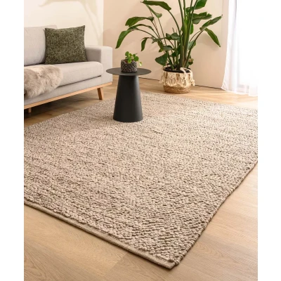 Afbeelding van Wollen Vloerkleed Agder Beige 140x200 Cm