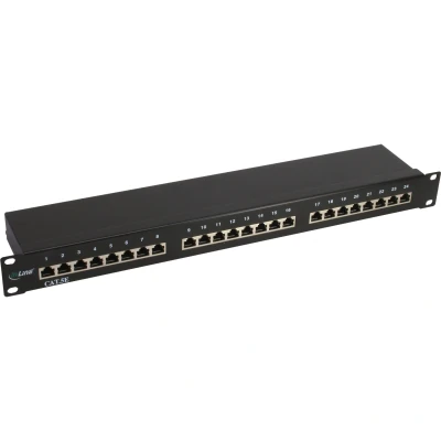 Afbeelding van InLine Patchpaneel Cat.5e 24 weg, Server accessoires, Zwart