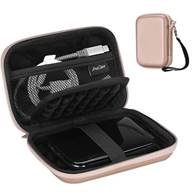 Afbeelding van ProCase Draagbare Externe Hard Drive Case 2.5 Inch, voor HDD SSD Mijn Paspoort Seagate Backup Western Digital WD Elements Toshiba Hitachi Samsung Canvio Basics 500G 1TB 2TB 3TB 4TB Rosegoud