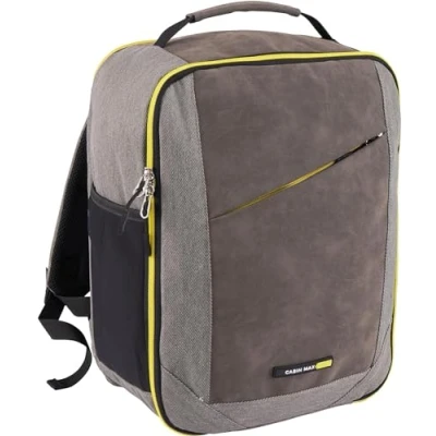 Afbeelding van CabinMax Manhatten Handbagage 24L Wizzair Rugzak Schooltas 40x30x20 cm Compact Reistas Lichtgewicht Geel