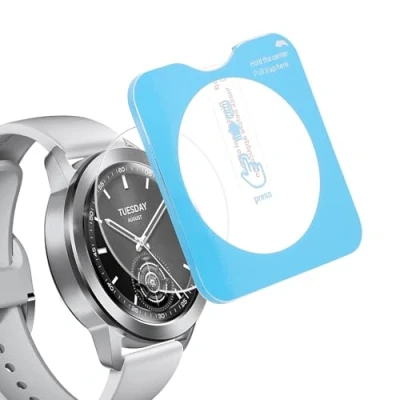 Afbeelding van kwmobile 2x smartwatch screenprotector geschikt voor Xiaomi Watch S3 Protector sporthorloge krasbestendig Transparant met aanbrengtool