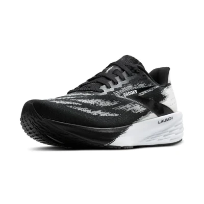 Afbeelding van Brooks Launch 11 Hardloopschoenen voor op de weg, Heren, Maat: 49.5, Black white Textiel