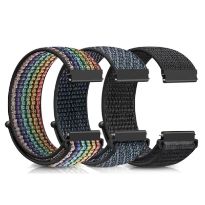Afbeelding van Ecogbd Nylon reservearmband 16 mm, 18 19 20 22 snelsluiting, sportarmband voor dames en heren, zachte stof, verstelbaar, ademend horlogebandje, 18mm,