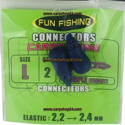 Afbeelding van Fun Fishing Connectors (2 pcs) Maat : Large Purple