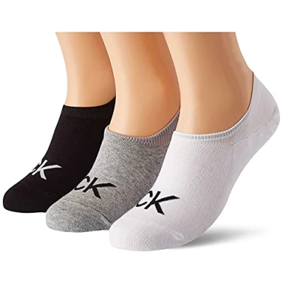 Afbeelding van Calvin Klein Heren Logo Footie High Cut 3 Pack 701218723 2 wit one size