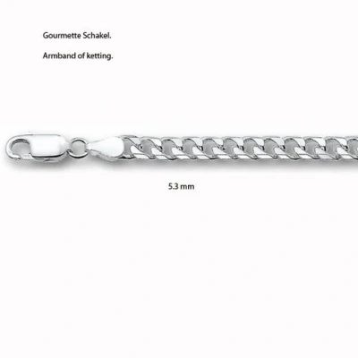 Afbeelding van Zilveren gourmet ketting 1001775