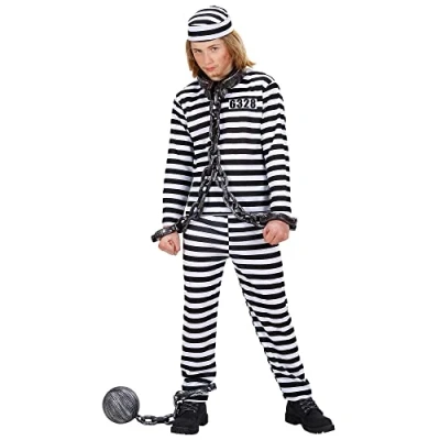 Afbeelding van Convictut wit/zwart (jas, broek, hoed) (128 cm/5 7 jaar)