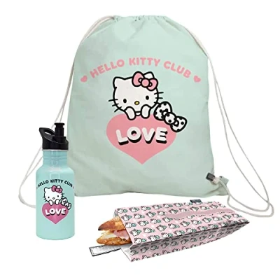 Afbeelding van NERTHUS FIH 962 Hello Kitty tas + rugzak ultralichte aluminium fles 500 ml