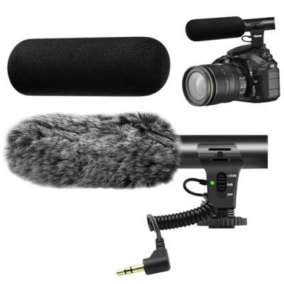 Afbeelding van Tikysky Camera Microfoon, Video Microfoon voor Dslr Interview Videomic Shotgun Microfoons Canon Nikon Sony Panasonic Fuji