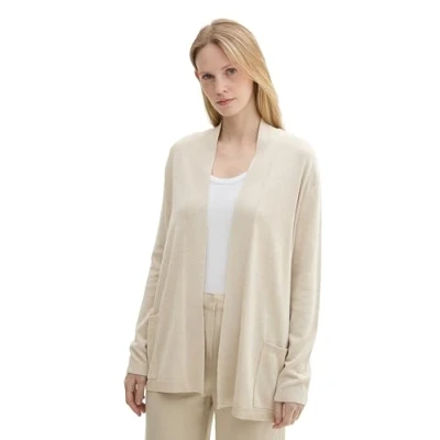 Afbeelding van TOM TAILOR Cardigan voor dames, 25955 Dusty Beige Melange, L