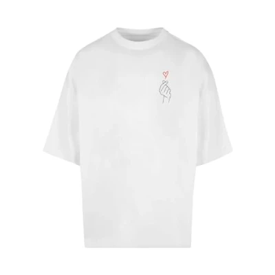 Afbeelding van Merchcode K Heart HUGE Tshirt print, Heren, Maat: 4XL, White