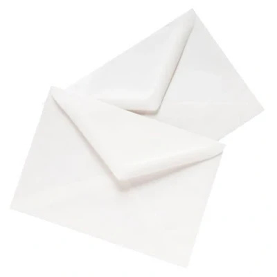 Afbeelding van 50 C7 witte enveloppen voor wenskaarten 113 mm x 82 gratis paal 100 g/m² premium dikte