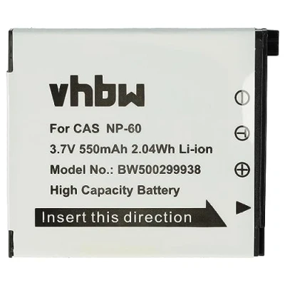 Afbeelding van Camera accu compatibel met Casio NP 60 / 550 mAh VHBW